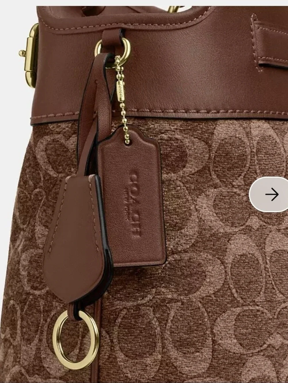 Coach Easton Tote Shoulder Bag In Signature Chenille